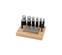 9PC Doming Block and Punch Set Steel Dapping Craft Metal Shaping Tool Kit