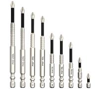 9PC High Magnetic Screwdriver Bits Set, Anti Slip Screwdriver Bits, Fixion Screwdriver Bits for Precision Drilling and Fastening in Tight Spaces, Professional Steel Construction