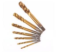 9pc HSS M2 M2.5 M3 M4 M5 M6 M8 M10 M12 Machine Spiral Point Straight Fluted Hand Tap Screw Thread Metric Drill Bit Tap Set MINGPING