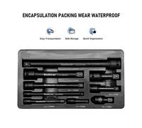 9Pc Impact Extension Bars 1/2" 3/8" 1/4" Long Reach Extension Bar Set Drive Tool