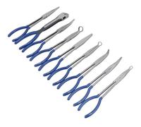 9pc Long Reach Assorted Plier Set Hose Long Nose Flat Cutting Pliers 11 Inch Long