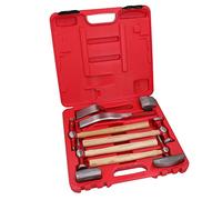 9pc Panel Beating Set Auto Body Dent Repair Kit Hickory Handle Hammers Dollies