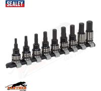 Sealey AK7986 9pc 3/8"Sq Drive Hex Key Socket Bit Set - Black Series