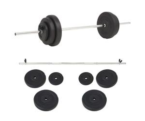 9pc VidaXL 30kg Barbell Set