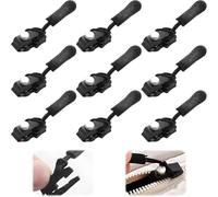 9Pc Zipper Repair Kit | Metal Zipper Pull Replacement | Removable Quick Acting Zippers Repair Kit | Pratical Instant Replacement Zip Slider Fixer for Coats, Jackets & Luggage