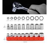 9pcs 14 inch Drive 5-13mm Hex Bit 9pcs Inch it Features Beautiful Rust-Proof and Strong Special hex Design can Increase Torque Then Makes The not Slippery