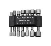 9pcs/14pcs/set 5mm-13mm Hex Sockets Sleeve Nozzles Nut Driver Set Screwdriver Set Bits Sets Tools Socket Wrenches for Electric Drill(Gray-14PCS)