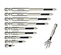 9Pcs 5-150mm 1 Set High Magnetic Drill Bit Set, Anti Slip Screwdriver Bits, Professional Drill Bits for Precision Drilling and Fastening Eptchn High-Magnetic Screwdriver