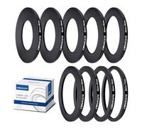 9Pcs 82mm Filter Ring Adapter Set,Metal Step Down Ring for All Brands UV ND CPL 82-46mm,82-49mm,82-52mm,82-55mm,82-58mm,82-62mm,82-67mm,82-72mm,82-77mm