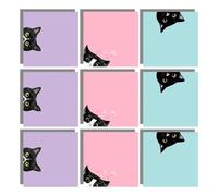 9Pcs Adhesive Notes Strong Adhesive 76X76mm Memo Paper 450Sheets in Total for Writing Journaling Noting Supplies Repositionable Notes for Computer Screens