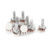 9Pcs B100K Variable Resistors 100K Ohm 3 Terminals Rotary Audio B Type Potentiometers Potentiometer Pot AMNzOgOdL