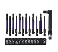 9Pcs Ball End Hex Screwdriver Bits Set, 75mm Long 1/4 Inch Shank Metric Allen Key Drill Bit Set with Holder for Hard to Reach Spaces, Includes 2mm to 12mm Sizes and L-Wrench