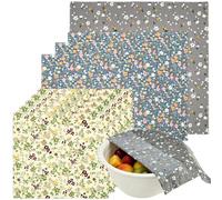 9Pcs Beeswax Food Wrap Kit Reusable Beeswax Wraps Natural Wax Food Storage Wrap Plastic Free Bread Wrapper Organic Bees Wax for Cheese, Fruit, Sandwich Wrappers Bowl Covers (Style 2)
