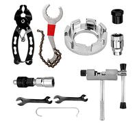 9Pcs Bike Cassette Removal Tool - Multifunctional Bicycle Chain Repair Tools, General Crank Extractor Set for Travel and Repair Include Wrench Bottom Bracket Remover, Flywheel Chain Sprocket Remover