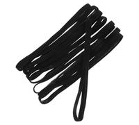 9pcs Black Non Slip Athletic Headband, Cloth Sport Hair Control | Sweat Wicking Finish, Textured Surface, for Gym Training, Marathon Running, Ponytails and Long Hair