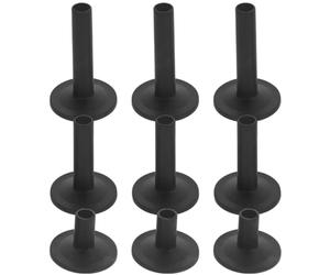 9pcs Black Plastic Flanged Cymbal Sleeves for 8mm Rods