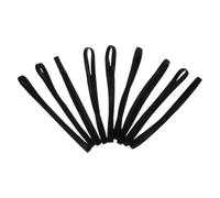 9pcs Black Stretchy Running Headband for Youth Athletes and Ponytails | Cloth Build, Textured Nonslip Finish, Gym Class and Running Use, One Pack for Team