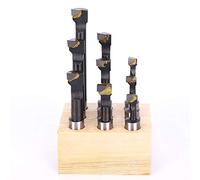 9Pcs Boring Bar Set, 12mm F1 Type High Speed Steel CNC Lathe Boring Bar with Storage Base, Precision Boring Tools for Metalworking and Machining