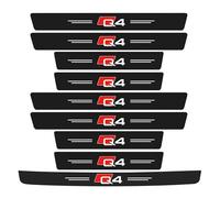 9Pcs Car Door Sill Protector for Aud-I Q4, Carbon Fiber Scuff Plates Threshold Protection Sticker with Boot Sill Protector Driver's Gift for Audi Fans