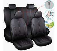 9PCS Car Seat Cover Full Set Front Rear Cushion Protector PU Leather Universal
