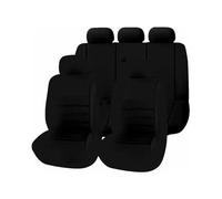 9Pcs Car Seat Cover Sets For BMW 3er E46 E90 E21 E30 E36 E91 E92 E93 3 Touring 2000-2024,Polyester Washable Fabric Full Set Waterproof Seat Covers Seat Cushion Protectors Interior,A/Black