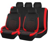 9Pcs Car Seat Covers for Alfa Romeo Spider/GTV (Type 916) 1994-2006, Cloth Car Seat Cushion Full Set Breathable Washable Front Rear Protectors Accessories,Red