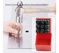 9pcs Carbon Steel Punch Tools for Leathercraft with Ergonomic Design and Tips for Consistent Hole Formation (2mm)