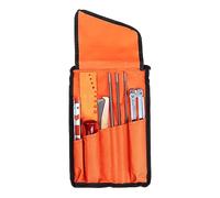 9Pcs Chainsaw Sharpener File Kits Flat 5/32 3/16 7/32 Inch Round Files Raker Tooth Depth Gauge Filing Guide Handle Electric Chainsaw Sharpener Grinding Wheel