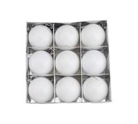 9Pcs Christmas Ball Ornaments Pearl, 6Cm Dia Christmas Ball Plated Ornaments Tree Collection For Pearl Ball Tree Balls Party Wedding Ornament (White)