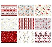 9Pcs Christmas Wrapping Paper, Tri-Fold Packaging Gift Wrap for Holiday Presents & Christmas Decoration, Daily and Holiday Use