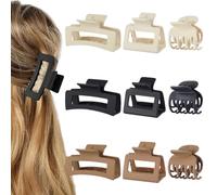 9Pcs Claw Hair Clips Set, 3 Styles Claw Clips, Rectangle Square Hair Clip for Thick & Fine H-air, for Women Girl