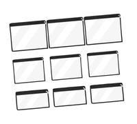 9Pcs Clear PVC Pencil Bag Set Transparent Zipper Pen Cases for Travel School and Office Multi Size Practical Stationery Organizer Pouch for Makeup and Accessories