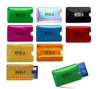 9PCS Credit Card Protector, RFID Blocking Card, 9 Colors RFID Card Holder, Identity Card Protectors Credit Card Holder for Single Cards Identity Theft Protection Credit Card for Women and Men