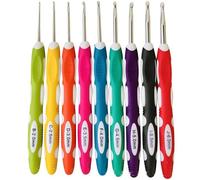 9PCS Crochet Hooks Kit Soft Plastic Handle DIY Craft Yarn Weaving Tools for Crochet Enthusiasts Make Socks Hat Scarf Bag Cap(2.0mm - 6.0mm)
