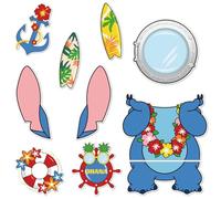 9Pcs Cruise Door Decorations Magnetic, Cute Large Nautical Cruise Door Magnets Decorations Reusable Refrigerator Magnets for Cruise Ship Door Decorations