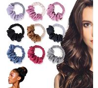 9PCS Curling Scrunchie for Sleep, Heatless Hair Curler Overnight Curls Damage-Free Sleepy Ties Big Hair Scrunchies for Long Hair