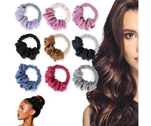 9PCS Curling Scrunchie for Sleep, Heatless Hair Curler Overnight Curls Damage-Free Sleepy Ties Big Hair Scrunchies for Long Hair