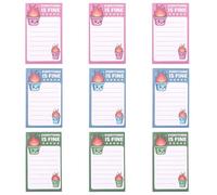 9pcs Cute Dumpster Fire Sticky Notes, 9x5.5cm/3.54x2.17in Pop Up Memo Pads Everything is Fine Funny Office Desk Accessories for Women & Men Coworkers