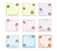 9pcs Dumpster Fire Sticky Notes, 7.5x7.5cm/2.95x2.95in Funny Self-Adhesive Memo Notepad Cute Dumpster on Fire Desk Accessories for Coworkers Boss Teachers School Office Supplies