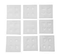 9Pcs Earring Resin Casting Molds Silicone Mold for Making Earrings Jewelry Casting Molds for Polymer Clay, Pendant Earrings Making