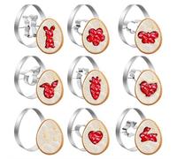 9Pcs Easter Cookie Cutters Set,Stainless Steel Biscuit Cutter for Baking and Easter Party Decoration Gift-Bunny,Eggs,Carrots,Butterflies,Flowers,Chicks,Sweet Hearts