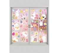 9pcs Easter Window Clings,9 Sheets Easter Bunny, Eggs,Chick Patterns,Double-Sided Easter Window Decals,Spring Holiday Party Home Decor