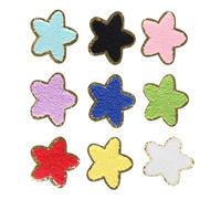 9Pcs Embroidered Star Iron On Patches Sew On Star Patches Applique for Kids Clothing Tshirt Jackets Jeans Bags Hat Adhesive