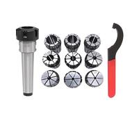 9PCS ER25 Spring Collet Chuck 3-16MM 1PCS MT2 MT3 MT4 ER25 Morse Taper 1PCS Wrench C Type for Milling Lathe Tool(MTB2-ER25(9PCS))