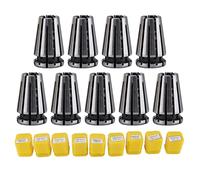 9Pcs ER8 Collet Set for CNC Engraving Machine, Milling Lathe Tool Tap Chuck with, Forged High Speed Steel Collets for Secure Clamping in Machining Applications
