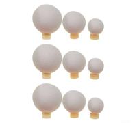 9PCS EVA Floats for Fishing Trout Casting Beads with AirLock Strike Indicators (white)