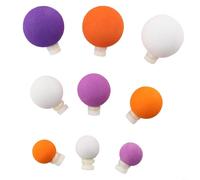 9PCS EVA Trout Fishing Floats Beads, Optimized for Strike Detection and Weight Management in Various Scenes (purple+white+orange)