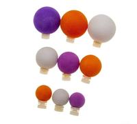 9PCS EVA Trout Float Beads AirLock Design for Superior Strike Detection in Various Waters (purple+white+orange)