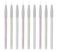 9pcs Eyeliner Brushes Art Fine Point Eyeliner Brush Makeup Gel Eyeliners Brush Water Activated Graphic Cosmetic Liner Wands Applicator for Wet Powder Liquid Gel