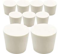 9pcs Fermented Rubber Plug for Wine Bottles, Leak Prevention Stopper | Beige Rubber, Smooth Surface, Lab-safe Sealing, Easy to Use for Home Brewers and Technicians